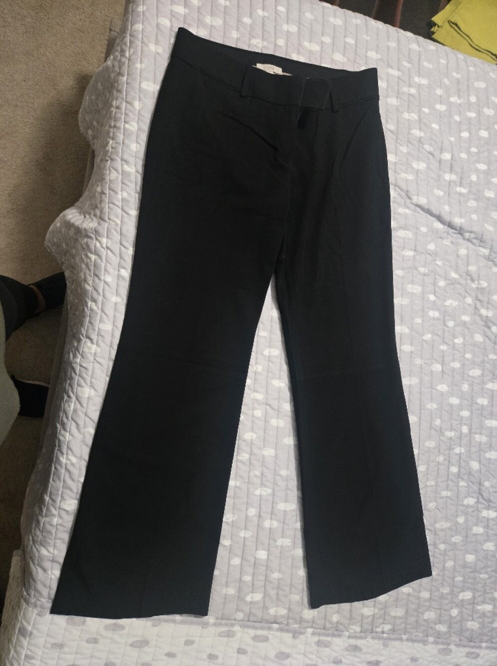 Loft Women’s Black Straight-Leg Dress Slacks